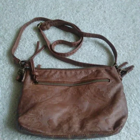 STONE MOUNTAIN USA Brown Embossed Crossbody Purse - Picture 6 of 12